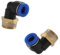 Lot de 2 raccords pneumatiques à enficher R 1/2 - 10 mm IQS, raccord de tuyau coudé à 90° (1/2 - 10 mm)
