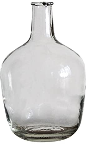 Transparente Form Kleinem mit Bauchiger und Glasvase Hals für Blumen | Glas, Kreative Ausführung, für Zuhause und Büro, als Behälter für Zweige und Arrangements