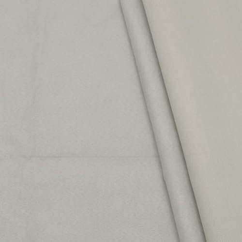 STOFFKONTOR Microfaser Polster-Möbelstoff Stoff - Meterware, Farbe Hell-Grau - geeignet für Polsterarbeiten (Hussen), Stühle, Camping, Kissen etc.