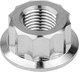 Titanmutter M5 M6 M8 M10 M12 für Motorrad modifizierten Sechskantflansch 12-Punkt-Mutter-M8, Titan