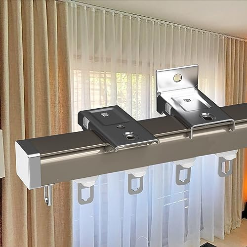 LIYI929GP Rail De Rideau Rail Rideaux Montage Au Plafond Ou Au Mur, Tringle À Rideau, pour Fenêtrepour Charges Lourdes pour Rideaux, Porte Entrée, pour Mettre Rideau Autour D Une Baignoire sur Pied