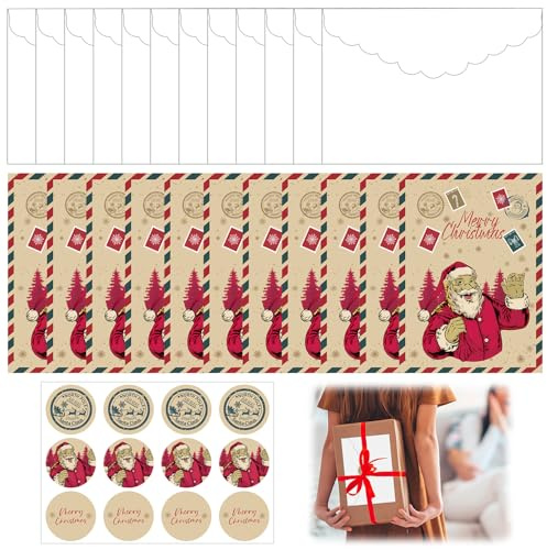Giugio 36 Stück Weihnachtskarten mit Umschlag Set, Weihnachtspostkarten, Eine Christmas Postkarte jeden deiner Liebsten, Coole Weihnachtspostkarten mit und ohne Sprüche, Frohe Weihnachten Karten