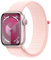 Apple Watch Series 9 (GPS, 41 mm) Smartwatch mit Aluminiumgehäuse in Pink und Sport Loop Armband in Hellrosa. Fitnesstracker, Blutsauerstoff und EKG Apps, Always-On Retina Display, CO₂ neutral
