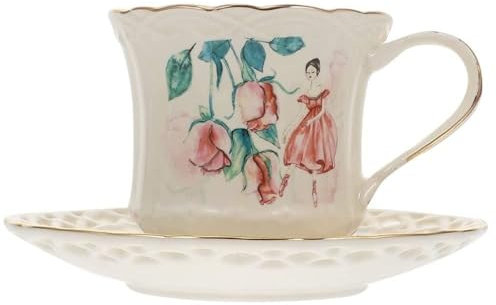 JTBDWOSK Copa De Café Espresso De 180 Ml De Taza De Café con Platillo, Copas De Cerámica Cazas De Mocha Regalo para La Boda De Cumpleaños De Navidad,B