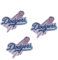 YERCHIC Dodgers-Stickerei-Aufnäher, Baseball-Team, Bügelpatch zum Aufbügeln oder Aufnähen, für Kleidung, Jacken, Rucksack, Jeans, Sport, Geschenk, 8,9 x 7,9 cm, 3 Stück