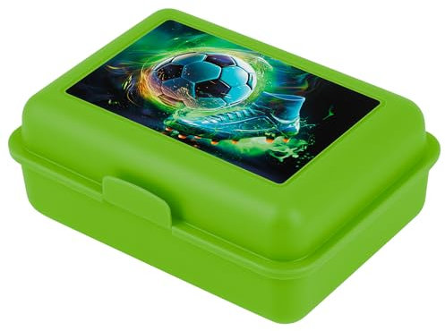 Baagl Fiambrera infantil para la escuela, fiambrera para niñas, niños, guardería, fiambrera, fiambrera, fiambrera, fiambrera (pelota de fútbol)