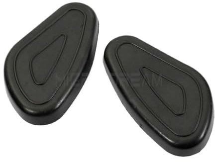 SHANSHAN Tankschutz motorrad 2X Schwarz Motorrad Gummi Gas Kraftstoff Tanks Traktion Seite Abdeckung Pads Für Zündapp DB DS DBK KS KS750 M72 R66 R71 Dnepr Ural Beiwagen