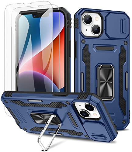 Doeshine für iPhone 14 & iPhone 13 Hülle mit Kameraschutz,Blau