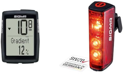 Sigma Bc 14.0 Wr Fahrradcomputer & Blaze | LED Fahrradlicht | StVZO zugelassenes, akkubetriebenes Rücklicht mit Bremslicht, Rear