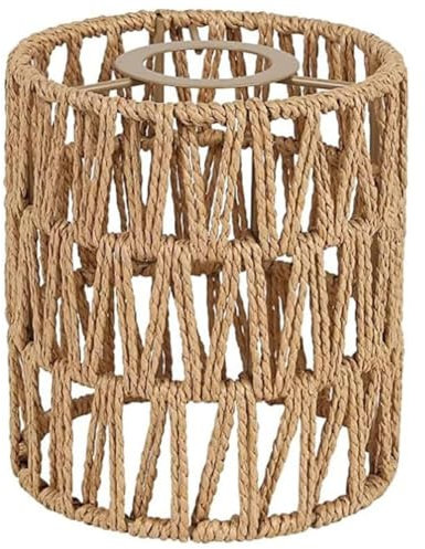 FRIDEKO HOME Boho Lampenschirm Rattan,Universell Lampenschirme für Tischlampe Hängelampe Deckenlampe Stehlampe Wandlampe,Ø12cm