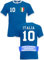 Herren T-Shirt Italien Trikot EM 2024 Italia mit eigenem Namen + Nummer - Blau XL