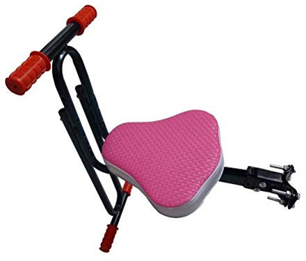 Seggiolino per Bici per Bambini Seggiolino per Bici Anteriore Sicuro Sedile A Smontaggio Rapido Cuscino per Sella per Mountain Bike Seggiolini Bicicletta per Bambini Pink Pink