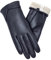 vislivin Touchscreen Handschuhe Damen Winter Lederhandschuhe Warme Leder SMS Handschuhe Dunkelblau M