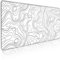 MATKING Topography Large Mouse Mat, XXL White Gaming Mouse Pad with Seamed Edges, Waterproof Desk Mat, (900x400x3mm) Computer Keyboard Mat with Non-Slip Rubber Base, Desk Pad