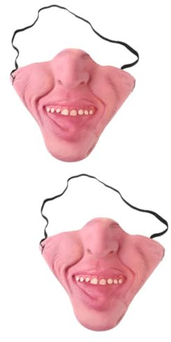 BESTYASH 2St Halbmasken-Cosplay Halloween lustig Halbgesichtsmaske Cosplay- halloween costume gruselmasken maske Halbmaske aus lustige -