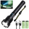 flintronic Lampe Torche LED Ultra Puissante, Lampe Torche LED Rechargeable, Lampe de Poche Zoomable Étanche IPX7, 7 Modes Flashlight, pour Camping, Randonnée Et Urgences