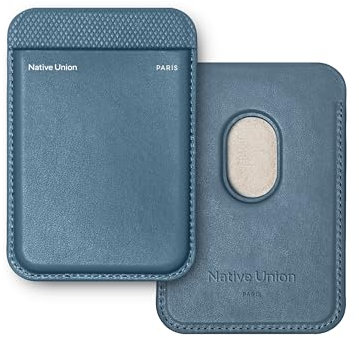 Native Union (Re Classic Wallet | Magnetico – Porta carte MagSafe per iPhone Air, 17, 16, 15, 14 – Extra sicuro e ultra sottile – Conserva 3 carte – Materiali durevoli e riciclati (Blu navy)