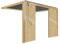 Oviala Pergola bioclimática respaldada 3 x 4 m gris decoración madera con 2 claustras