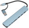 Multi-Port-USB-Hub, USB-Hub für Laptop, 8-in-1, USB 3.0, USB 2.0, USB Typ C, Schnelle Datenübertragung, Hub mit Kartensteckplatz für Telefon, Tablet