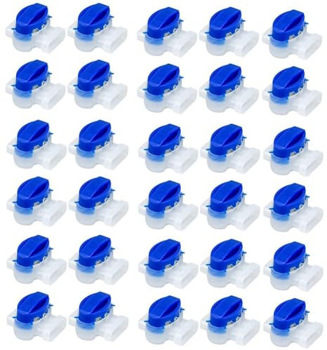 Jrpzcv 100 Stück Wasserdichte Kabelverbinder für Garten-Rasenmäher, 3-Polige Klemmenblöcke, Mähroboter-Anschlüsse