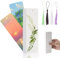 50 Stück Aquarellpapier Lesezeichen Papier 300g Lesezeichen Blanko DIY Lesezeichen zum Ausmalen für Wasserfarben, Malerei, Lesezeichen Basteln, mit 50 Stück Zufällige Farbe Quasten
