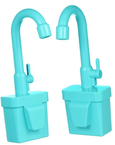 MAGICLULU 2 Stück Spielzeug Wasserhahn Für Küchenspüle Drehbarer Wasserhahn Für Rollenspiele Kunststoff Zubehör Für Kinder Realistisches Wasserfluss Spielzeug Für Kreatives Spielen