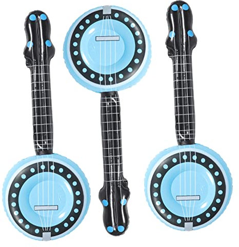 UPKOCH 3stücke Teiliges Aufblasbarer Musikinstrumente Für Junge Mädchen Bunte PVC Trompete Banjo Und Gitarre Für Party-Dekoration Und Kreative Spielstunden Groß