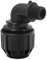 H2O-Flex® Black Edition 25mm PP Fitting Bogen mit 3/4 zoll Übergang DVGW Klemmverbinder 25er Verschraubung Winkel mit 3/4 Aussengewinde für PE Rohr Verschraubung Adapter