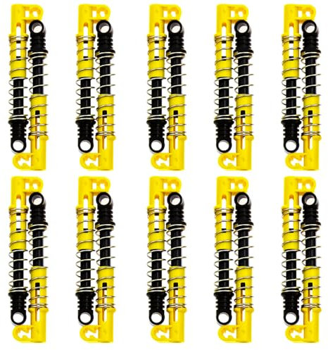 20PCS Technic Light Shock Absorber (95292c01) Compatible with Lego MOC Parts,Technic Shock Absorber 9.5L with Extra Hard Spring(Yellow)