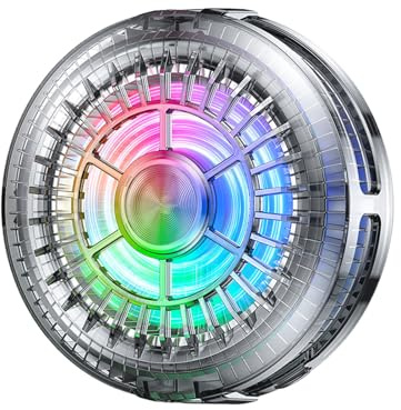 Générique Phone Cooler, Mobile Cooling Device, 2,32 x 0,75 Zoll Vielseitiges LED-LichtFeature, Magnetic Suction Mount, Smartphone Heat Dissipator Fan for Family, Friends, Colleagues, Games, Offices