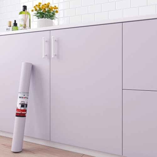Decotalk Einfarbige Tapete Selbstklebend Lila Kinderzimmer Mädchen 40X300cm Wandtapete Lila Folie Für Kinderzimmer Schlafzimmer Klebetapete Selbstklebend Wand Abwaschbar Abziehbare & Klebende Tapete