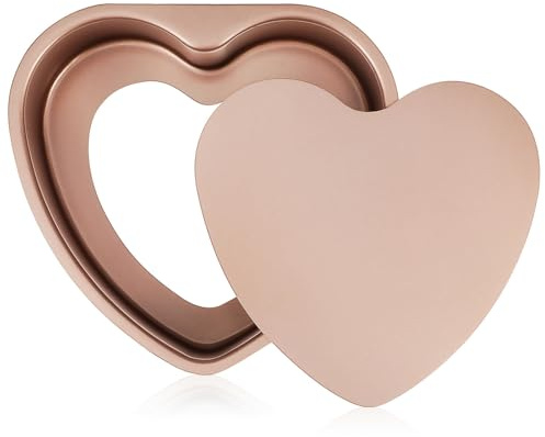 TEMPNAP Teglia per Torta a Forma di Cuore Stampo Cuore Apribile in Lega di Alluminio Base Rimovibile 20 Cm Multiuso per Dolci e Occasioni Speciali