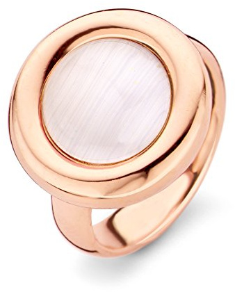 Orphelia Damen-Ring 925 Silber teilvergoldet Zirkonia grau Rundschliff Gr. 50 (15.9)-ZR-7197/GR/50