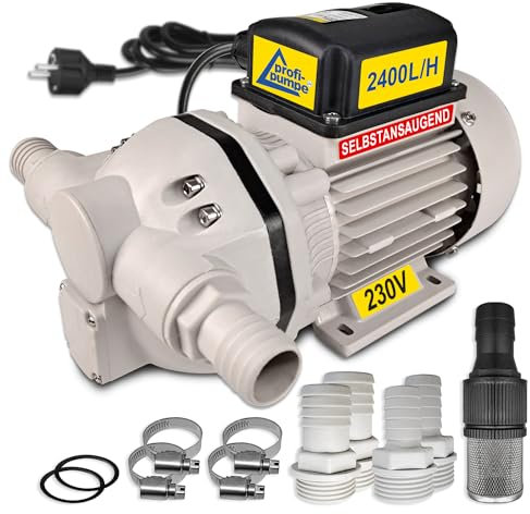 AdBlue®-Pumpe 230V Harnstoffpumpe Urea Pumpe Betankungsset Membranpumpe Chemiepumpe selbstansaugend leistungsstarker Elektromotor mit Kupferwicklung mit extra-Ersparnis!