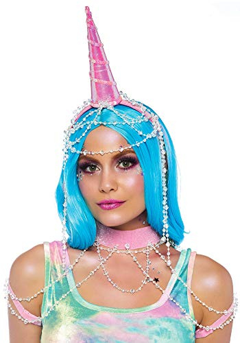 Leg Avenue Women's Showgirl Unicorn Kit Costume Accessories, Pink, One Size(UK 6-12)