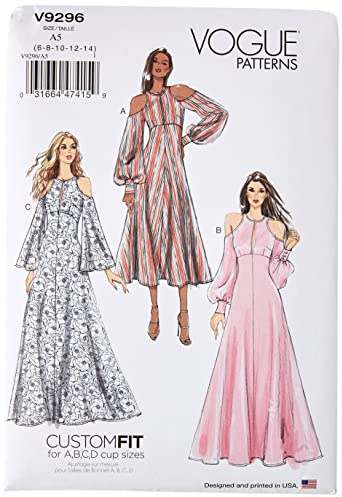 Vogue Patterns 9296 A5 Misses Dress, Tissue, Multi-Colour, 15 x 0.5 x 22 cm