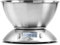 Bilancia elettronica da cucina, Bilancia digitale con ciotola staccabile in acciaio inox, 11 libbre, 5 kg, con sensore di temperatura ambiente e bilancia da cucina di precisione