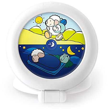Pabobo - Kid Sleep Réveil Éducatif Nomade pour Enfants Jour/Nuit Lumineux Fille/Garcon Globetrotter, Blanc