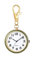 JewelryWe Karabineruhr Taschenuhr mit Karabiner: Elegant Grün Strass Karabiner Schlüsselanhänger Uhr Analog Quarzuhr für Ärzte Krankenschwestern Sanitäter Köche Gold Weiß