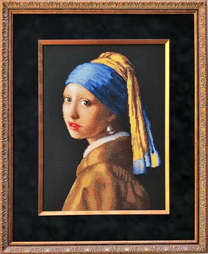 RIOLIS Counted Cross Stitch Kit 11.75X15.75-Girl with A Pearl Earring (14 Count)