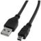 Reulin 2m Long High Speed USB 2.0 Type A to Mini-B Cable, Mini Black Wire - 2 Metre