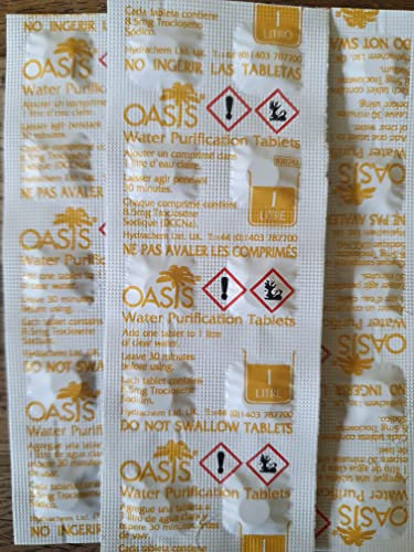 Oasis Water Purification Tablets 8.5 MG Treats Water (150)
