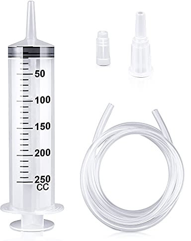 150/250/350/550ml Spritze mit Kunststoffrohre Wiederverwendbare Kunststoffspritze für Öl- oder Leimapplikatoren, Experimente, Pet Fütterung, Indust(250ml)