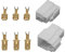 10x Flachstecker Gehäuse 3 Polig inkl. 6,3mm Flachstecker & Flachsteckhülsen | Auswahl: 1-12 Polig - 6,3mm oder 2,8mm| Weiß | KFZ Maschinen Stecker