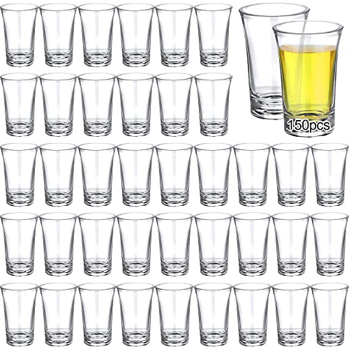 Zubebe 150 Pcs 1.2oz Acrylic Shot Glasses Bulk with Heavy Base