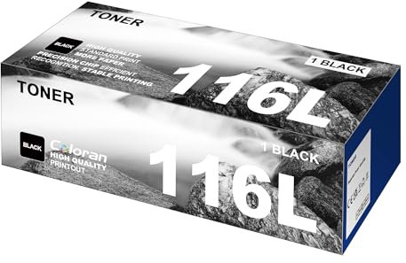 MLT-D116L Toner für Samsung MLT-D116L MLTD116L Schwarz Toner, Kompatibel mit Samsung Xpress SL-M2626, M2625, M2625D, M2825, M2825DW, M2835, M2675, M2675F, M2875, M2885 Druckers (Schwarz, 1er-Pack)
