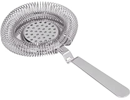 Bar Strainer Barman Bartending Barstrainer Cubetti di Ghiaccio Mesh Gelso Filtro per Ghiaccio con Cocktailstrainer per Cucchiaio Filtro Spaziatore Ghiaccio (Argento)