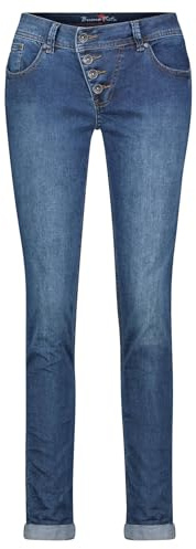 Buena Vista Damen Jeans Hose Malibu Stretchdenim Dark Stone