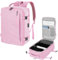 VOESLD Sac a Dos Voyage Bagage Cabine 45x36x20 pour Easyjet Sacs à Dos Loisir Femme Sac à Dos Ordinateur Portable Rose avec Port USB 32L