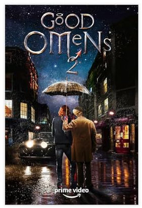 NEDOES Filmposter Good Omens Staffel 2 2023, Leinwand-Poster, Wandkunst, Dekor, Bild, Gemälde für Wohnzimmer, Schlafzimmer, Dekoration, ungerahmt, 30 x 45 cm